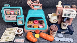 6minute unboxing to meet mini coffee machine dessert station cashier toy ASMR review toy [upl. by Nnayt614]