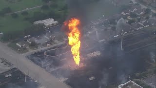 LIVE FOOTAGE La Porte Tx pipeline explosion [upl. by Eznyl]