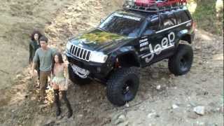 Jeep WK Grand Cherokee SCX10  Episode 1 quotRescuing Meganquot [upl. by Ltney]