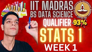 Statistics 1 Week 1 ALL Concepts amp Formulas Explained Qualifier Revision IIT Madras BS Data Science [upl. by Eenej23]