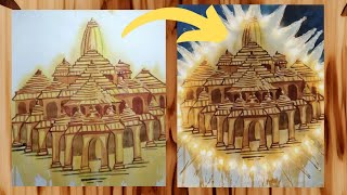 AYODHYA  RAM MANDIR  PAINTING  WATERCOLOUR [upl. by Nitsreik364]