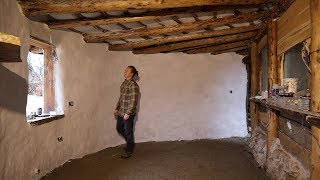 Off Grid Earthbag Workshop Part 43 Man Cave Floor And Lime Plaster [upl. by Bohrer326]