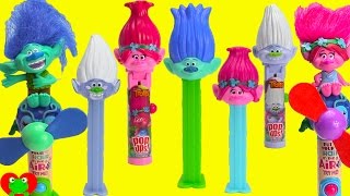 Trolls Lollipop Ups Pez and Radz Candy Dispensers [upl. by Poland]