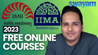 MUST Do FREE Online Courses From IIM Bangalore in 2023  Free Online Courses Swayam IIMA amp IIMB [upl. by Karry]