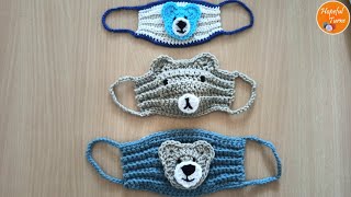 How to Crochet a Face Mask for Kids [upl. by Euqinemod810]