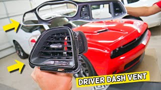 Dodge Challenger Left Driver Side Dash Air Vent Replacement Removal [upl. by Pega]