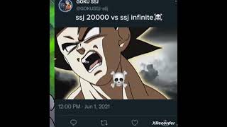 SSJ 10000 VS SSJ 20000 💀 sortvideo viralvideo goku [upl. by Llertnahs887]