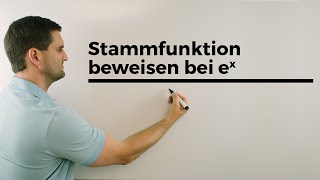 Stammfunktion beweisen bei e hoch x durch Ableiten  Mathe by Daniel Jung [upl. by Stedman]