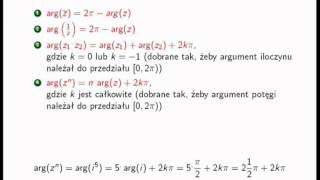 Argument liczby zespolonej ważne własności [upl. by Dal186]