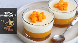 Mango Panna Cotta Recipe  Easy Mango Pannacotta [upl. by Nicoline]