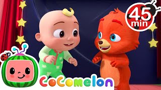 Looby Loo Dance Challenge🪩 CoComelon Animal Time  Dance with Animals  Nursery Rhymes for Kids [upl. by Lebatsirhc]