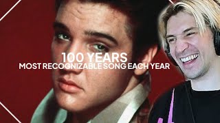 xQc Reacts to most recognizable song each year of the past 100 years [upl. by Shapiro]