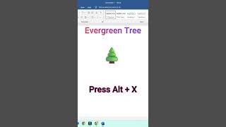 Evergreen Tree 🌲🌲 Ms Word Symbol Shortcut Key shorts trending msword computer ytshorts [upl. by Ezar]