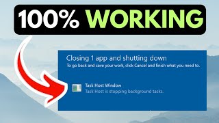 Task Host Window Task Host Is Stopping Background Tasks in Windows 11 FIXED [upl. by Trelu]