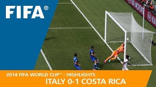 Italy v Costa Rica  2014 FIFA World Cup  Match Highlights [upl. by Nosille]