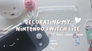 🎁 Decorating my Nintendo switch lite Hori DuraFlexi clear case 🌱🐵 [upl. by Ananna]