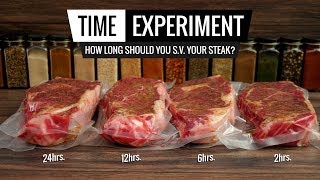 Sous Vide Steak TIME EXPERIMENT  How long should you cook your STEAK [upl. by Atnuahs203]