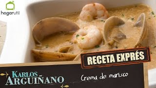 Receta Exprés Crema de marisco [upl. by Nnaytsirk]