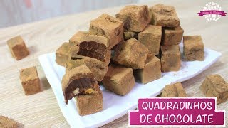 QUADRADINHOS FUDGE DE CHOCOLATE CROCANTE  441  Receitas da Mussinha [upl. by Sherri]