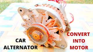 how to convert car alternator into brushless BLDC motor new experiment of convert generator inti mot [upl. by Rondi666]