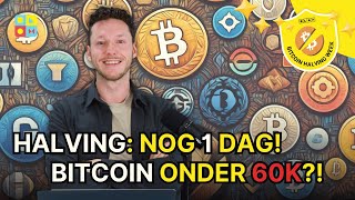 BTC Halving nog 1 dag  Bitcoin even onder 60000 USD wat nu  Crypto nieuws vandaag  1080 [upl. by Dimah]