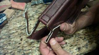 How To Make A Homemade Hand Stitched Custom Leather Glock Holster Part 3 [upl. by Gapin]