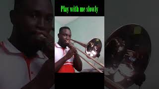 Trombone Lesson F Major Scale on Trombone shorts [upl. by Anileh]