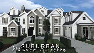 Bloxburg Suburban Modern Family Home  Housebuild  ROBLOX bloxburg [upl. by Sseb]