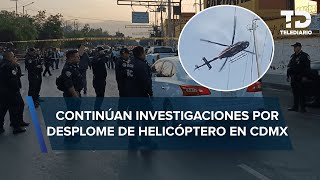 Cuáles fueron las causas del DESPLOME de helicóptero en alcaldía Coyoacán de acuerdo con SICT [upl. by Lennon215]