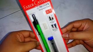 Unboxing Faber Castell Tri Click Mechanical Pencil 07mm Green [upl. by Kauslick]