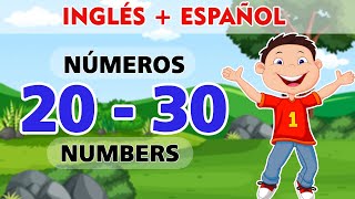 ⭐Números del 20 al 30 en Inglés y Español 🧠🙋‍♀️I Numbers 20 to 30 in English and Spanish I [upl. by Aniat264]