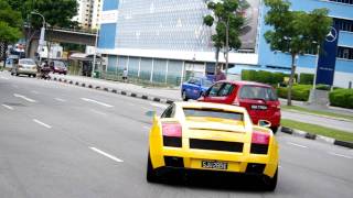 2003 Yellow Lamborghini Gallardo acceleration [upl. by Bernette]