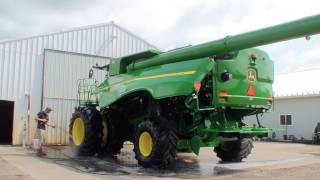 New way of pressure washing John Deere farm equipment2 Details 8006661992 saleshcscleancom [upl. by Ahsineb]