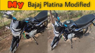 Bajaj Platina Pulsar Handle installed modified  Platina Bike Modified  Rinku Sahu Vlog [upl. by Relluf]