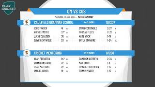 Cricket Mentoring v Caulfield Grammar School [upl. by Mccartan]