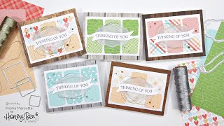 Honey Bee Stamps  5 Cards 1 Design with Kristie Marcotte [upl. by Apple]