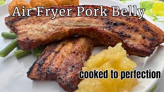 Crispy Pork Belly in the Air Fryer  Easy Recipe Tutorial [upl. by Prudi]