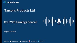 Tarsons Products Ltd Q1 FY202425 Earnings Conference Call [upl. by Silvio]