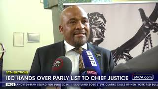 2024 Elections  IEC hands over Parliament list to Chief Justice [upl. by Itsym]