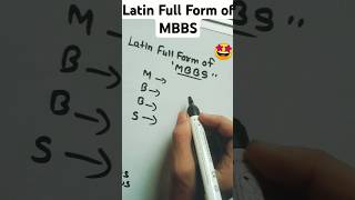 MBBS Ka Full Form  Latin Full Form of MBBS mbbs doctor fullform youtube shorts [upl. by Norahs123]