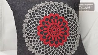 Stitch Along Crochet Doily Pillow [upl. by Tigram763]