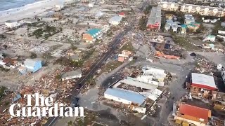 Hurricane Michael footage shows devastation in Floridas Mexico Beach [upl. by Terzas244]