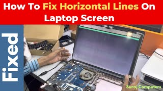 How To Resolve The Horizontal Lines On Laptop Screen Issue And Horizontal Line Solution [upl. by Nauqas]