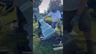 Grave of Lucas Morgan 18051880 gravestone restoration timelapse graveyard cemetery gravesite [upl. by Darce399]