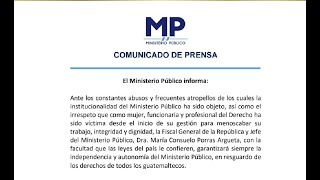 Destituyen a Fiscal Juan Francisco Sandoval por abusos y atropellos a la institucionalidad [upl. by Denny]