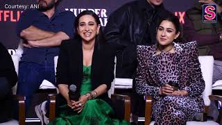 Sara Ali Khan Karisma Kapoor amp Murder Mubarak Cast Share Laughs At Trailer Launch Event WATCH [upl. by Ahsoj]