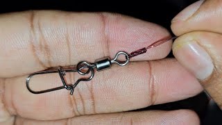 How to tie swivel Fishing Line fishing swivelknot fishknot howto [upl. by Noizneb]