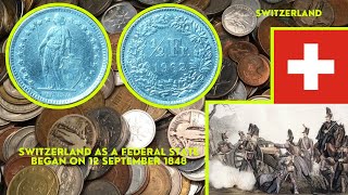 ½ Franc Helvetia standing silver  Switzerland 1848date  1962  Silver youtube [upl. by Yeta]