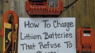 How to charge Porter Cable 20V Lithium Batterys that wont charge Easy [upl. by Eicyak317]