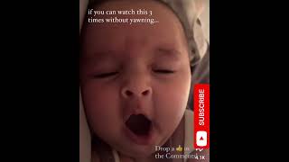 Baby yawning  drop comment you didnt yawn baby babyvideos cutebabies babiess [upl. by Glovsky675]